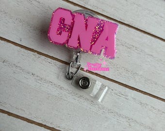 CNA Badge Reel, Certified Nursing Assistant, CNA Badge Reel Holder,  Badge Reel ID Holder, Interchangeable, Permanent Reel