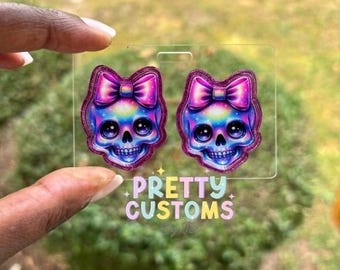 Skull X-Ray Markers with Bow | Cute Skull Radiology Markers | Personalized R L Markers | X-Ray Tech Gift | Rad Tech Gift