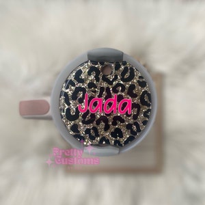 Stanley Tumber Tag, Leopard Tumbler Tag, Tumbler Topper, 20/30/40 oz Tumbler Topper,  Cup Tag
