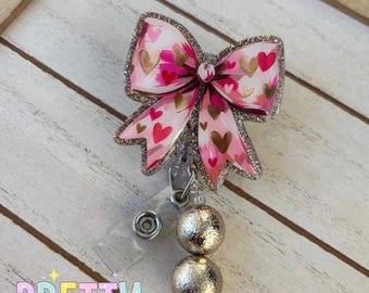 Valentine’s Badge Reel, Heart Badge Reel, Cute Badge Reel,  Badge, Heart Reel, Badge, Valentines Day, Interchangeable, Permanent Reel, ID