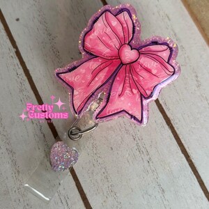 Valentine’s Badge Reel, Bow Badge Reel, Cute Badge Reel,  Badge, Heart Reel, Badge, Valentines Day, Interchangeable, Permanent Reel, ID