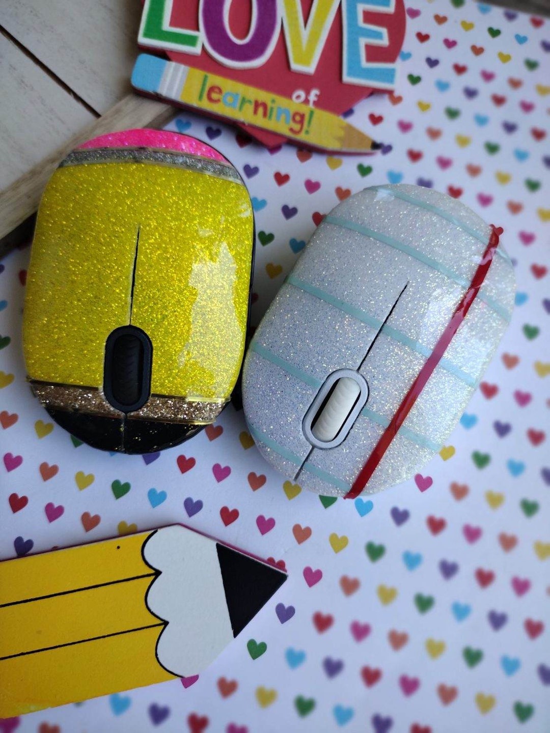 Notebook Mouse Ready to Ship Glitter Mouse Personalized Etsy