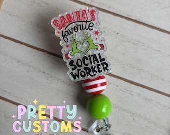 Social Worker Badge Reel, Badge Gift, Social Work Gift, Social Worker, ID Holder, Social Work, Social Work Life, Permanent, Interchangeable