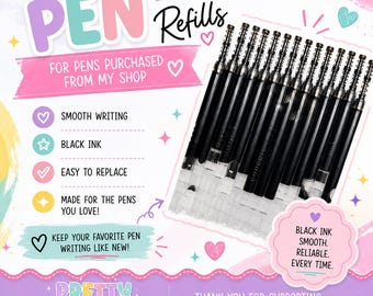 Pen Refills | Replacement Ink Refills for Personalized Pens | Not for Beadedable Pens | Ink Refill | This listing is for INK REFILL only!