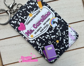 ID Card Holder | Custom Badge Holder  | Vertical ID Holder |  Badge Holder | Clear Back ID Holder | Lanyard Badge Holder