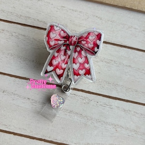 Valentine’s Badge Reel, Hearts Badge Reel, Cute Badge Reel,  Badge, Heart Reel, Badge, Valentines Day, Interchangeable, Permanent Reel, ID