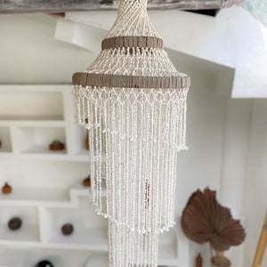 Lámpara colgante de concha, lámpara de araña de concha grande, pantalla de concha marina, iluminación de araña bohemia, luces bohemias, lámpara de araña bohemia, decoración náutica