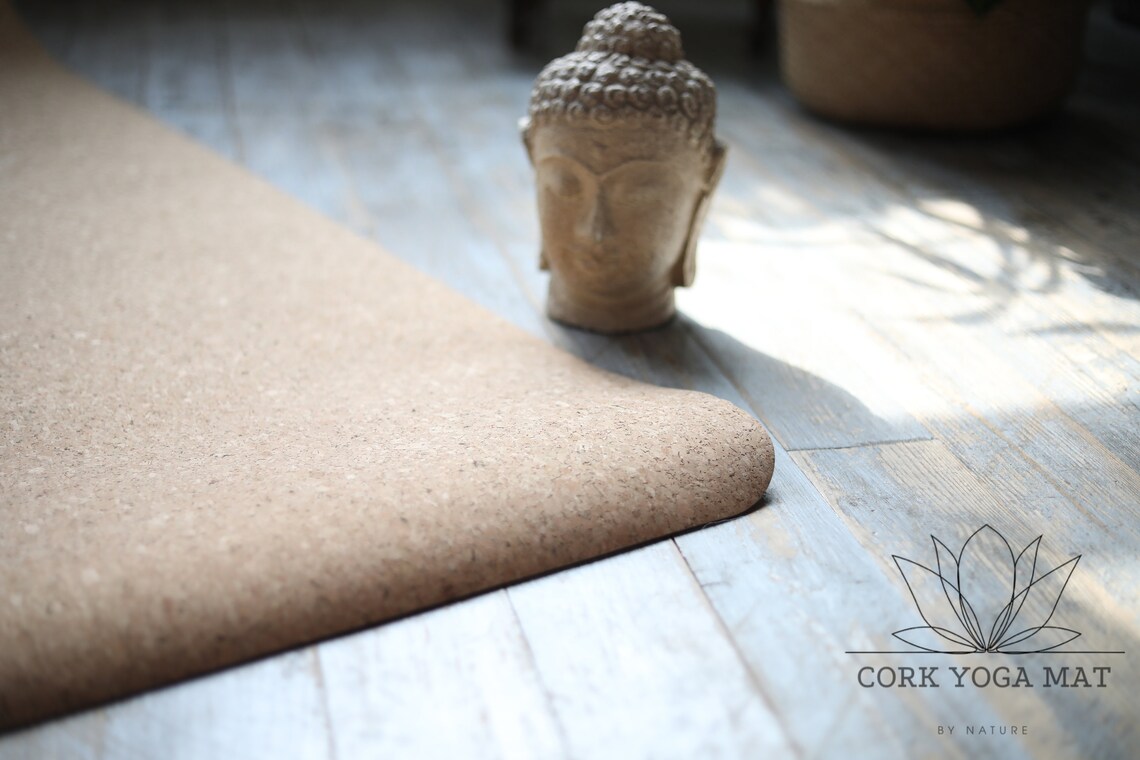 Meditation mat Personalized natural cork yoga mat Сustom Etsy