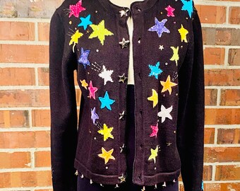 Jack B. Quick Embroidered Vintage Sweater-Bust 36