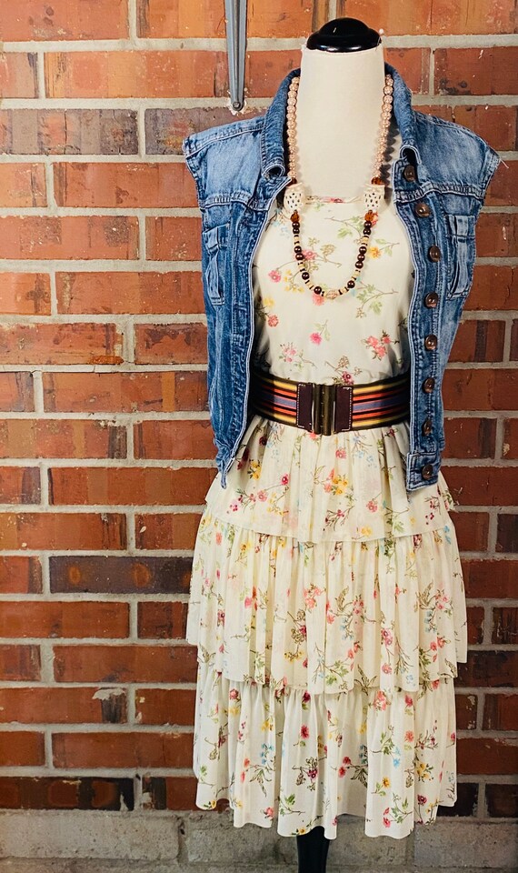 Vintage 1990s Layered Floral Dress | 90s layered … - image 10