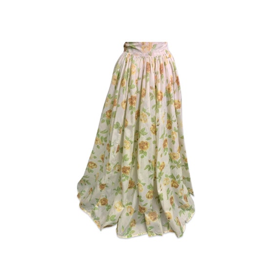 Vintage 1970s Cottagecore Full Maxi Skirt Romantic Yellow - Etsy
