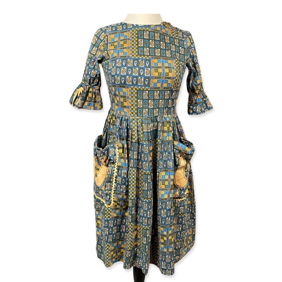 1930s Petite Cotton House Dress, XS 1930s homemad… - image 2