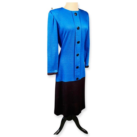 Vintage 1980s size 14 Drop Waist Sweater Dress, 8… - image 2