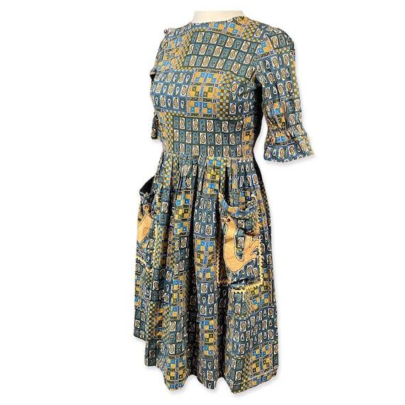 1930s Petite Cotton House Dress, XS 1930s homemad… - image 9