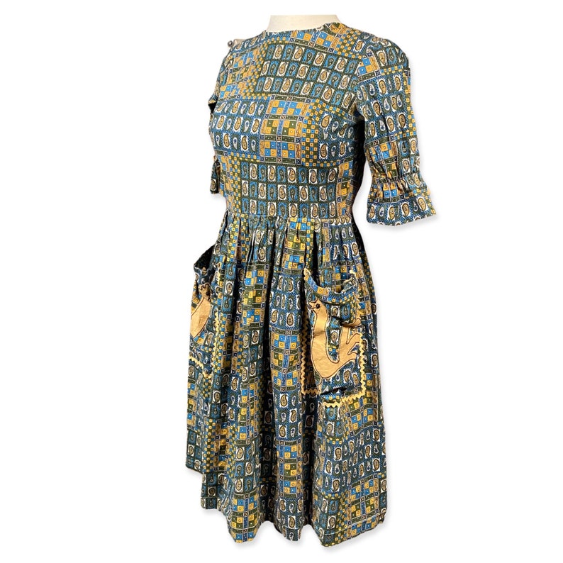 1930s Petite Cotton House Dress XS 1930s Homemade Rooster Etsy