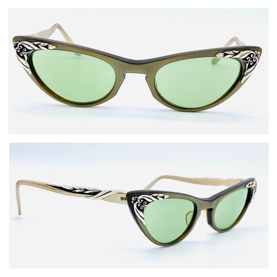 Vintage 1950s Cat Eye Sunglasses, 1950s old Hollyw