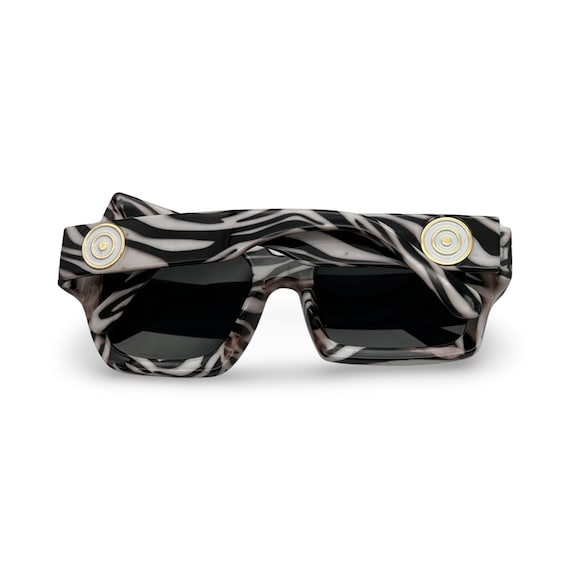 Vintage 1980s sunglasses, asymmetrical 80s sungla… - image 7