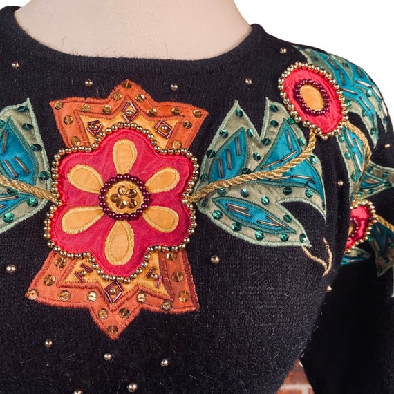 Vintage 1980s Plus size sweater dress, 80s mohair… - image 5