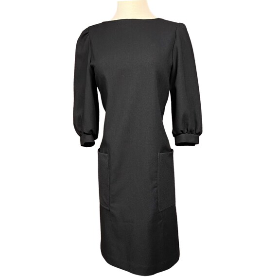 1960s Vintage MOD Black Shift Dress | 60s black m… - image 2