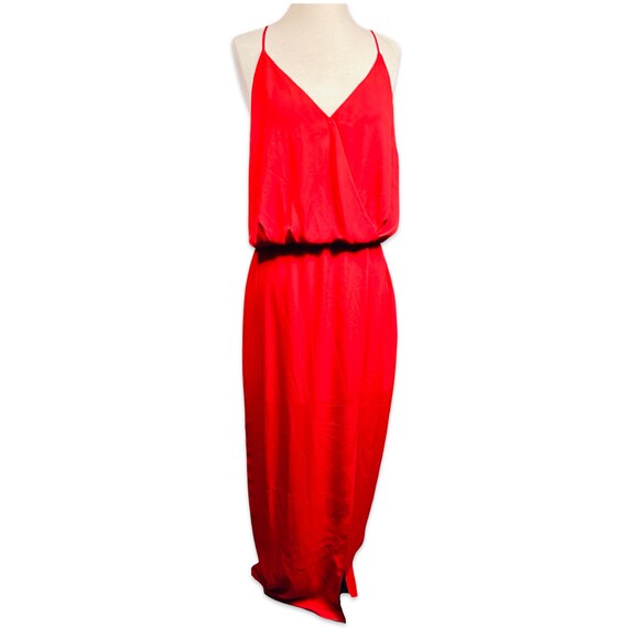 Vintage 1970s deep red disco maxi dress, 1970s re… - image 7