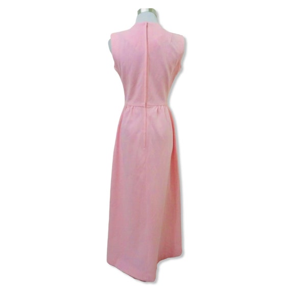 Vintage 1960s size 8 pink Hostess Maxi Dress, 60s… - image 7