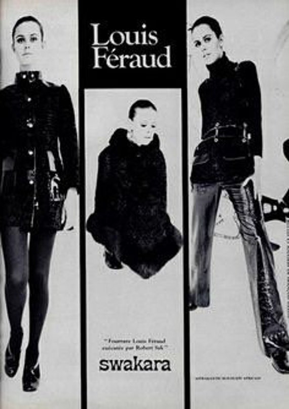 1980s Louis Feraud Black Print Dress with Drop Waist – Style & Salvage