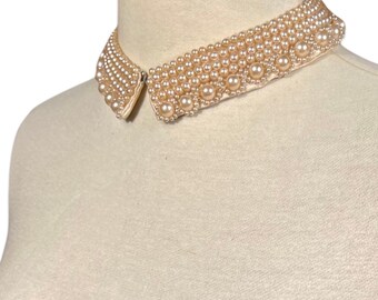 Vintage 1950s Beads & Pearls Collar for Blouse or Dress 1950s 1960s Accessories Scarves & Wraps Collars & Bibs 