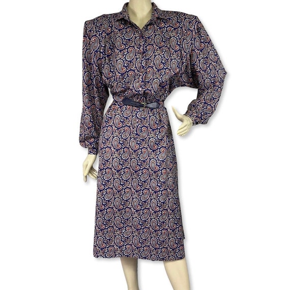 1980s does the  1940s Silk Dress | vintage Paisle… - image 7