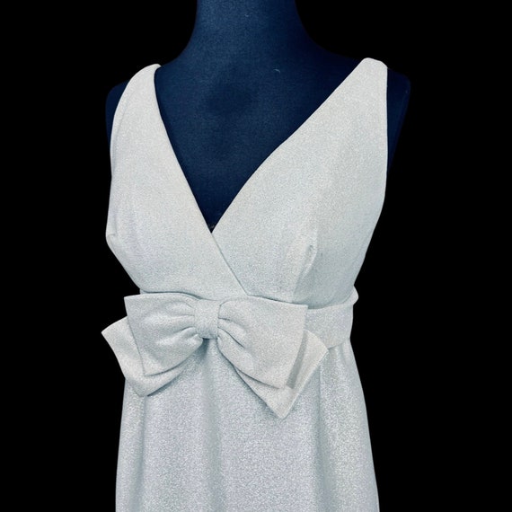 1960s Vintage babydoll dress, 60s silver babydoll dre… Gem