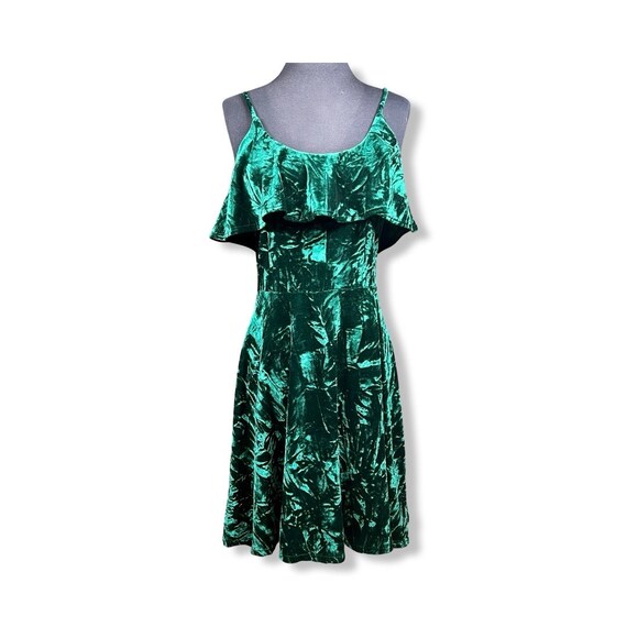 Vintage 1990s Crushed Velvet dress, 90s velvet cl… - image 5