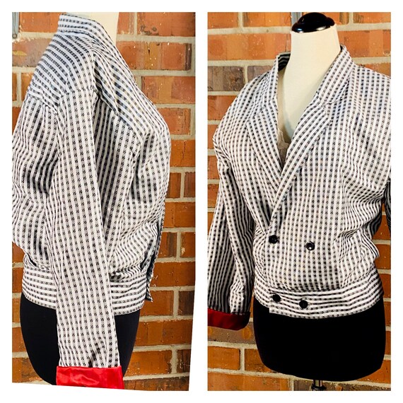 Vintage 1980's Crop Waist Blazer Jacket | Size S … - image 4