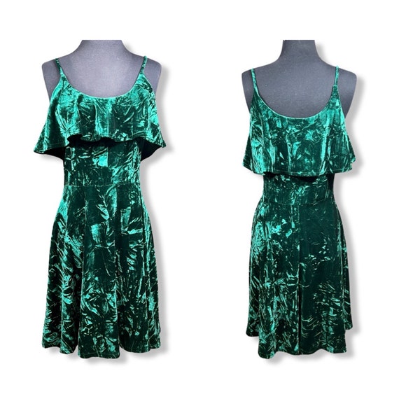 Vintage 1990s Crushed Velvet dress, 90s velvet cl… - image 2