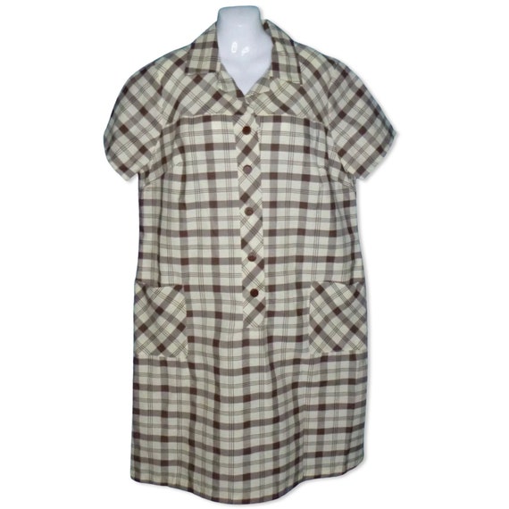 Vintage 1960s XXL Shift Dress | 60s Plus size 22 … - image 4
