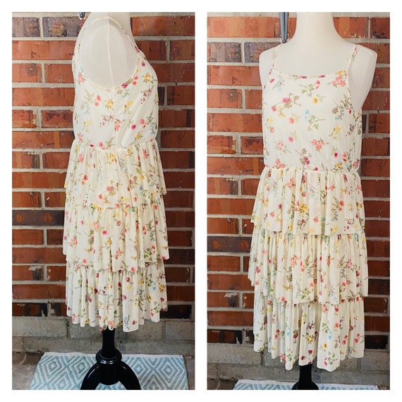 Vintage 1990s Layered Floral Dress | 90s layered … - image 5