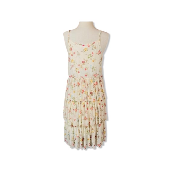 Vintage 1990s Layered Floral Dress | 90s layered … - image 1