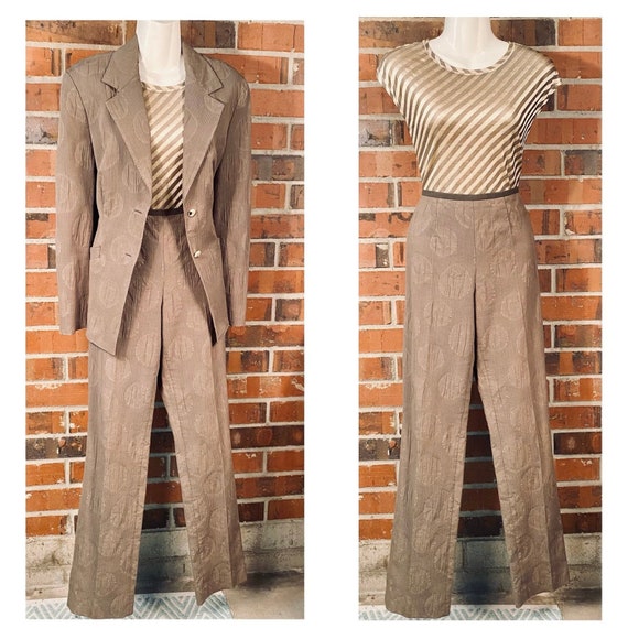 Vintage 80s French Designer Louis Feraud Pants Su… - image 3