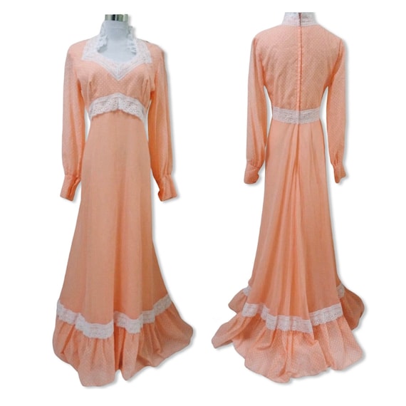 Vintage 1970s prairie dress, 70s Gunne sax style … - image 2