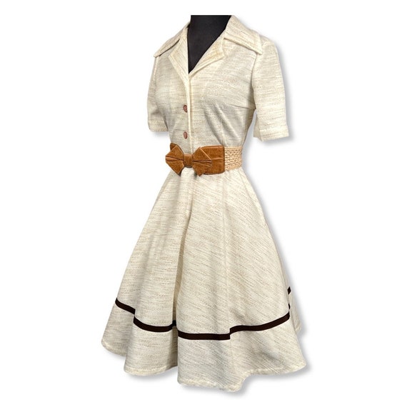 Vintage 60s swing dress, 60s shirt dress, 60s ful… - image 7