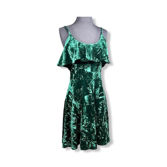 Vintage 1990s Crushed Velvet dress, 90s velvet cl… - image 8