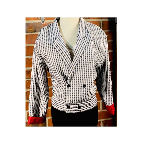 Vintage 1980's Crop Waist Blazer Jacket | Size S … - image 5