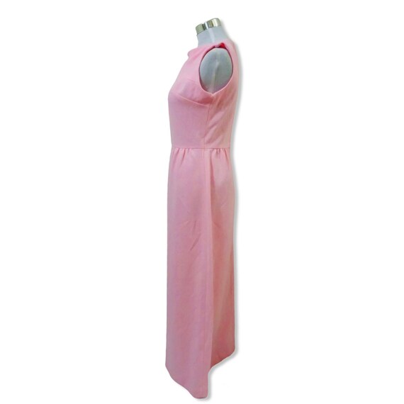 Vintage 1960s size 8 pink Hostess Maxi Dress, 60s… - image 3