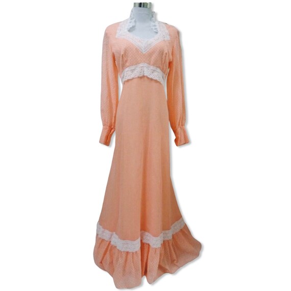 Vintage 1970s prairie dress, 70s Gunne sax style … - image 9