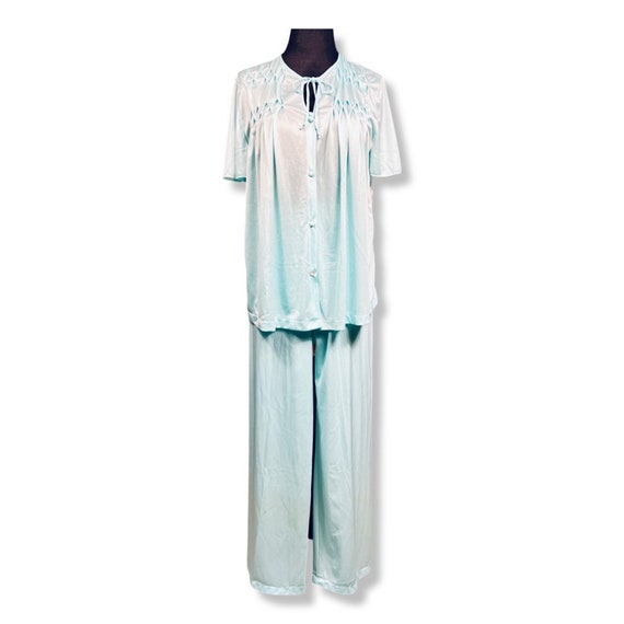 Vintage 1960s Pajamas, 60s silky pajamas, 60s tur… - image 9