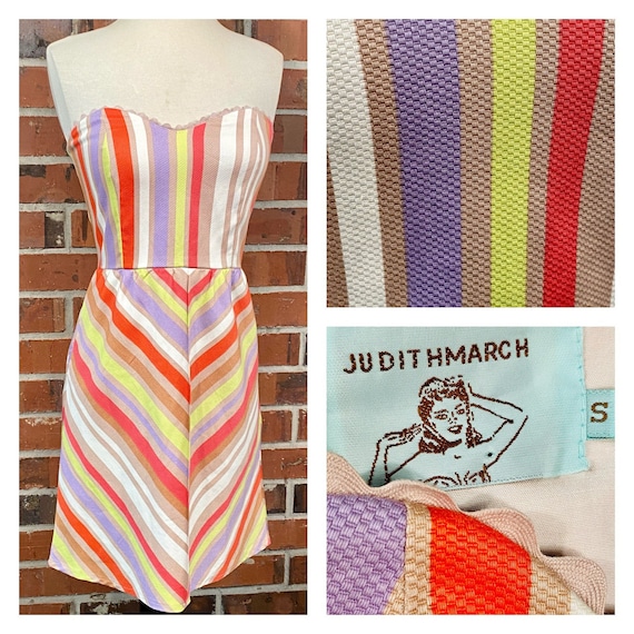 1960s Style Striped Wiggle Dress, 1960s Style Retr