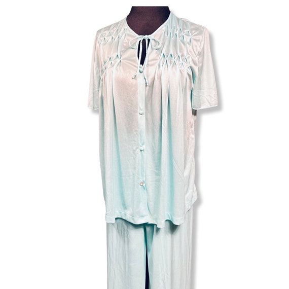 Vintage 1960s Pajamas, 60s silky pajamas, 60s tur… - image 7