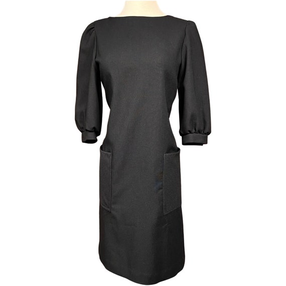 1960s Vintage MOD Black Shift Dress | 60s black m… - image 8