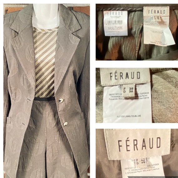 1980s Louis Feraud Beige Skirt Suit