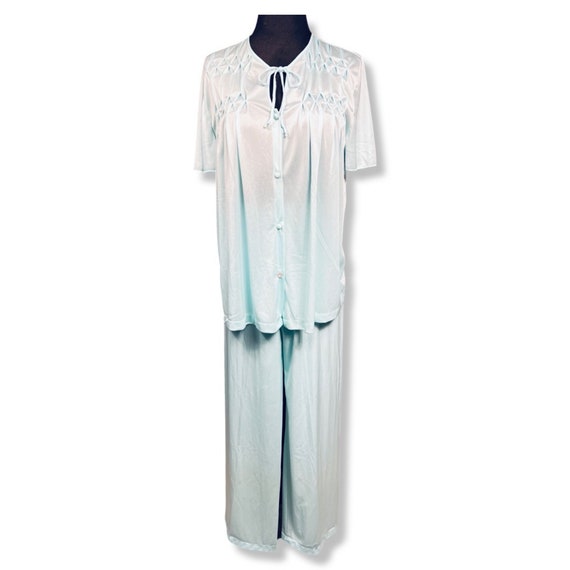 Vintage 1960s Pajamas, 60s silky pajamas, 60s tur… - image 4