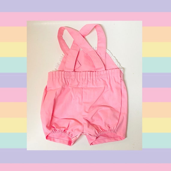 Vintage 1970s BusterBrown Pink Baby Girl Romper  … - image 2