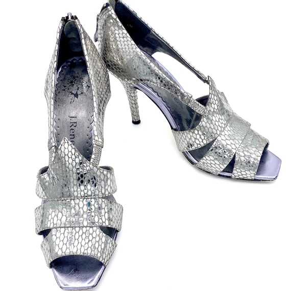 Vintage 1970s Silver Studio 54 Disco Heels, 70s s… - image 10